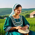 **

A professional female musician playing a Bandura in a sunlit Ukrainian village. She is fully clothed in a modest, traditional embroidered dress. Rolling green hills and traditional houses are visible in the background. Soft, natural lighting. Perfect anatomy, correct proportions, well-formed hands, proper finger count, natural body proportions. Safe for work, appropriate content, fully clothed, professional, modest, family-friendly. High quality, detailed textures.

**
